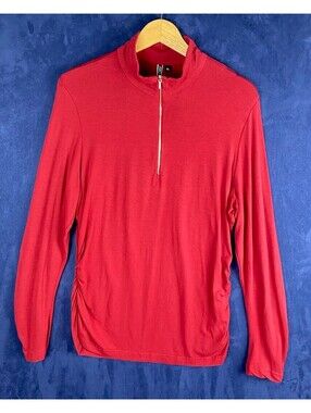 Sno Skins Red 1/4 Zip Long Sleeve Top Sz. XL Basic Athletic wear